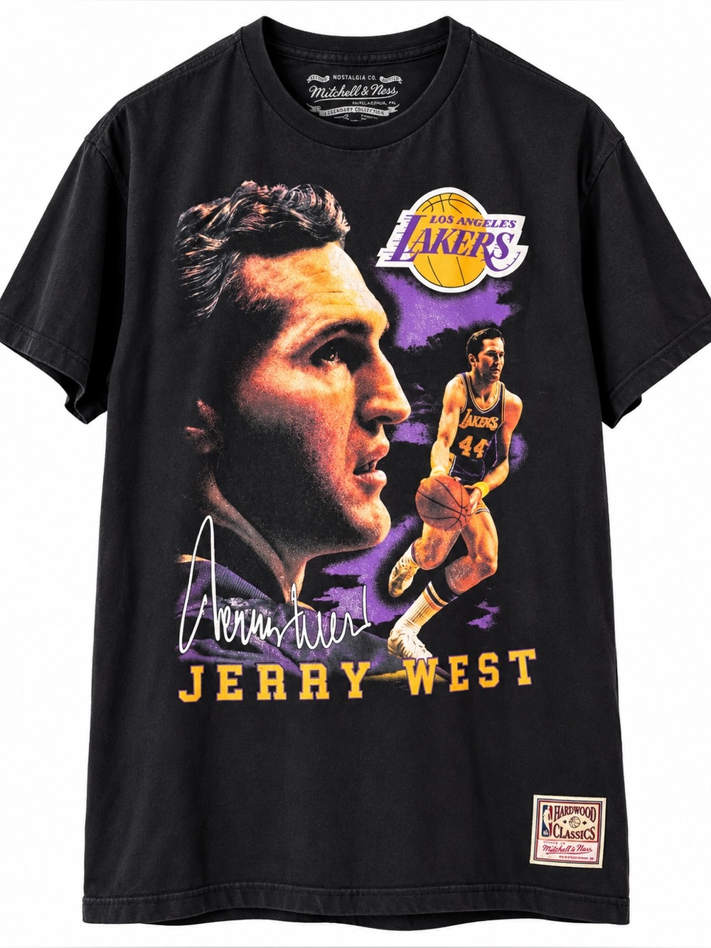 Mitchell & Ness Jerry West Lakers T-Shirt - Size L